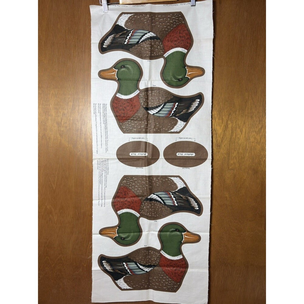 VTG Screen Print Mallard Duck Cut-Out Sewing Pattern--Cranston Print Works Co